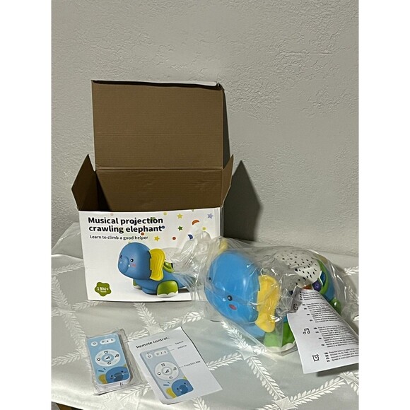 Musical Crawling Baby Toys 18 M+ Boy Girl Gift, Light Up Elephant - Picture 8 of 8